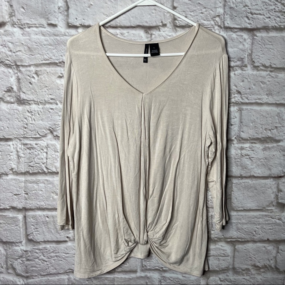New Direction Beige/Cream Blouse Top‎ Womens Size Large